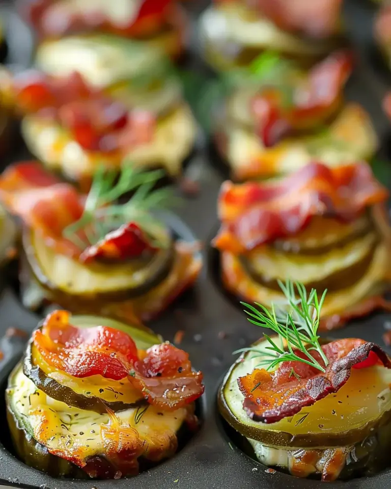 Tasty Cheese Dill Pickle Bacon Shots