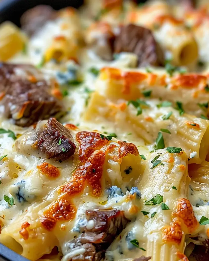 Steak & Blue Cheese Rigatoni Bake