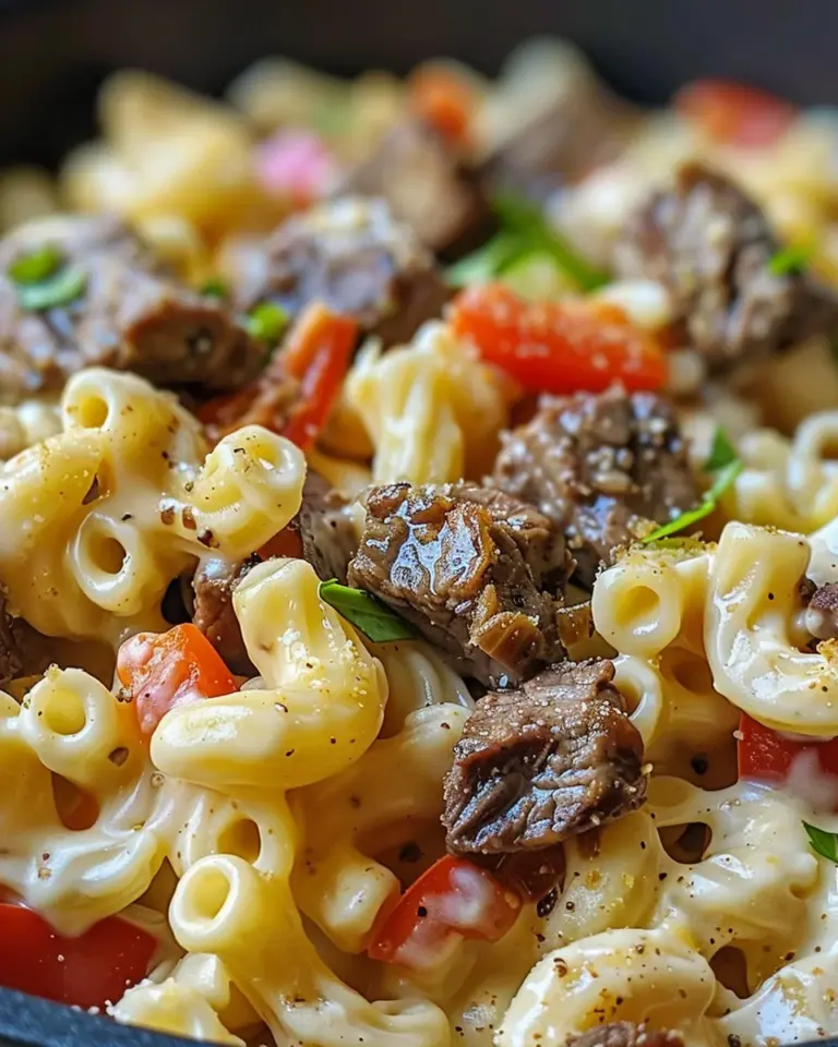 Steak & Pepper Jack Queso Mac