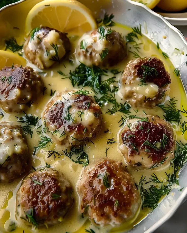 The Softest and Juiciest Greek Meatballs in Lemon Sauce