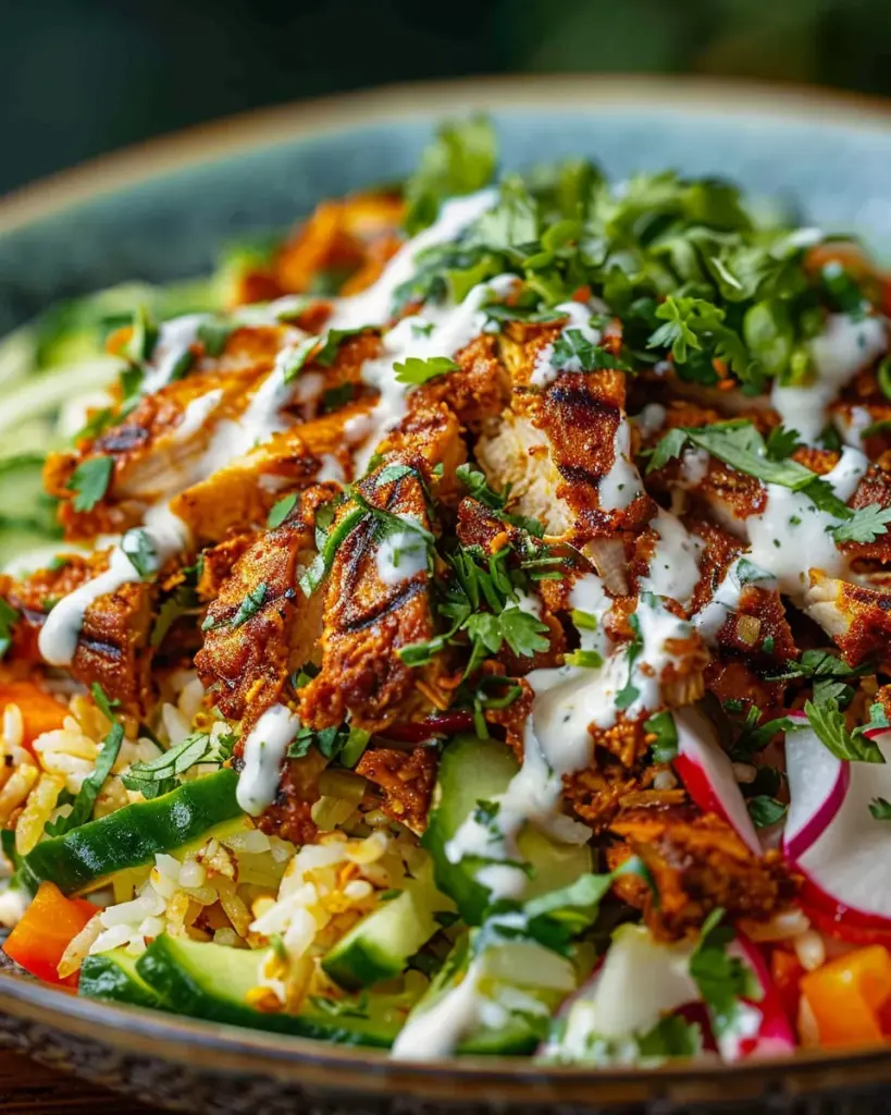 Chicken Shawarma Crispy Rice Salad – Easy Middle Eastern Dinner Recipe