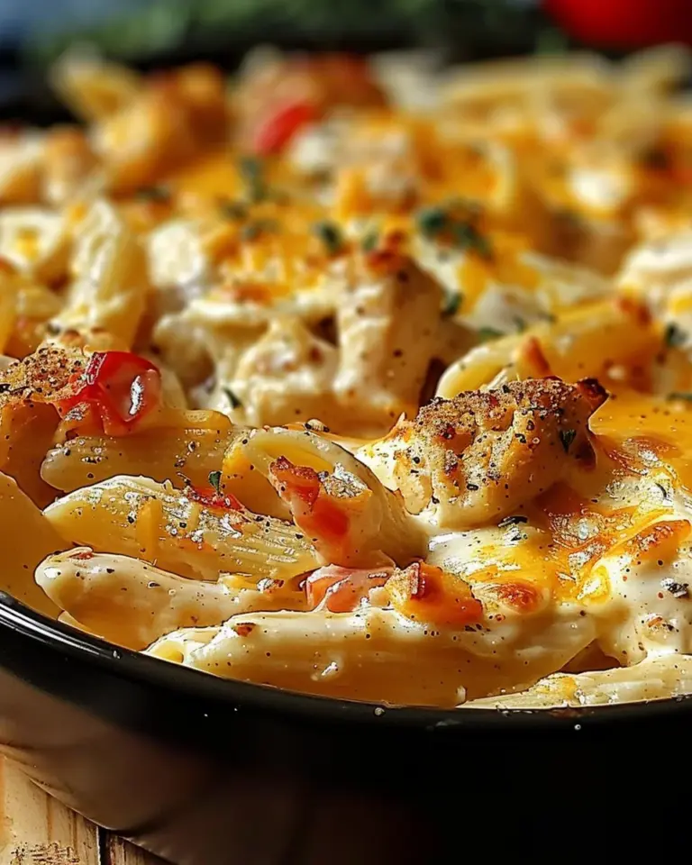 Cajun Cream Cheese Chicken Pasta Bake