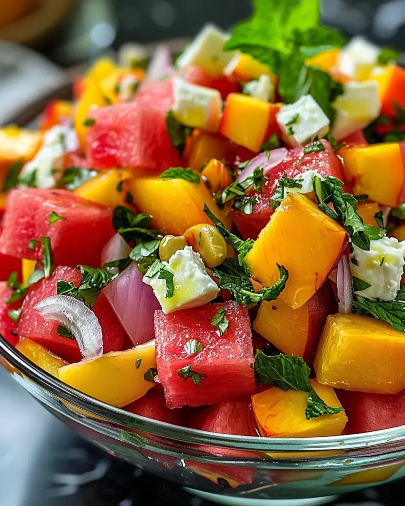 Peach Watermelon Salad Recipe