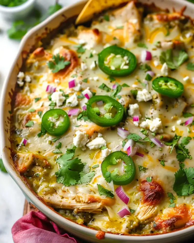 Delicious Salsa Verde Chicken Casserole