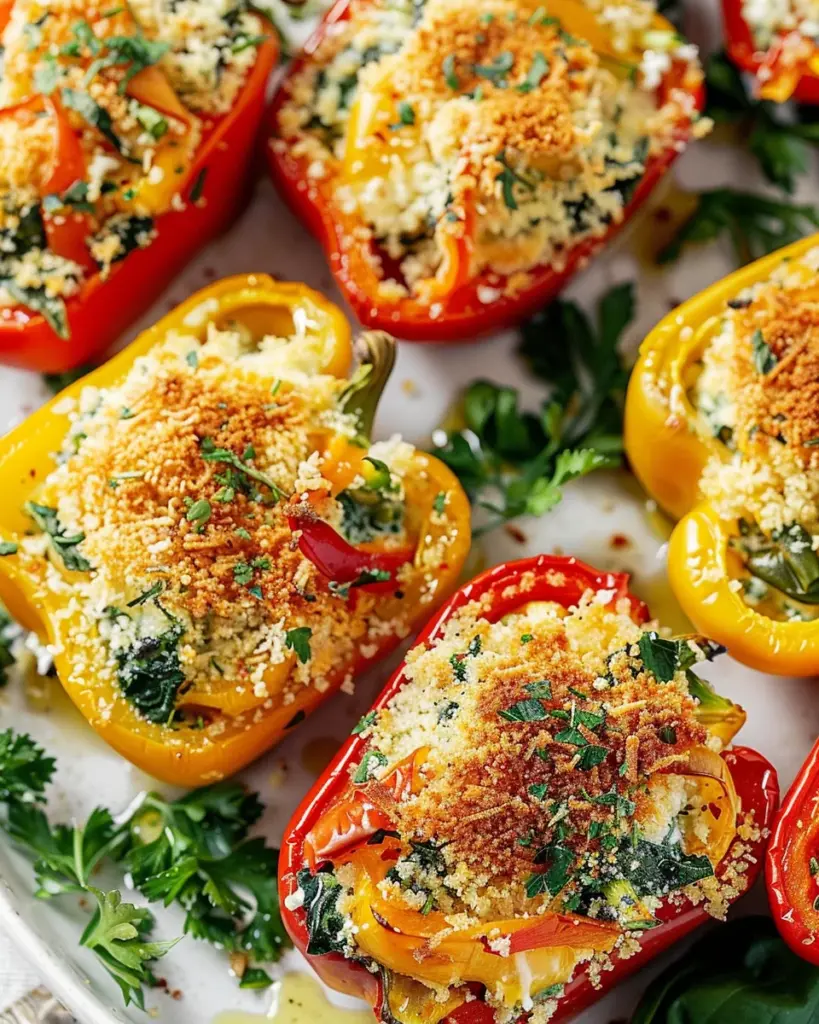 Herby Ricotta Stuffed Peppers