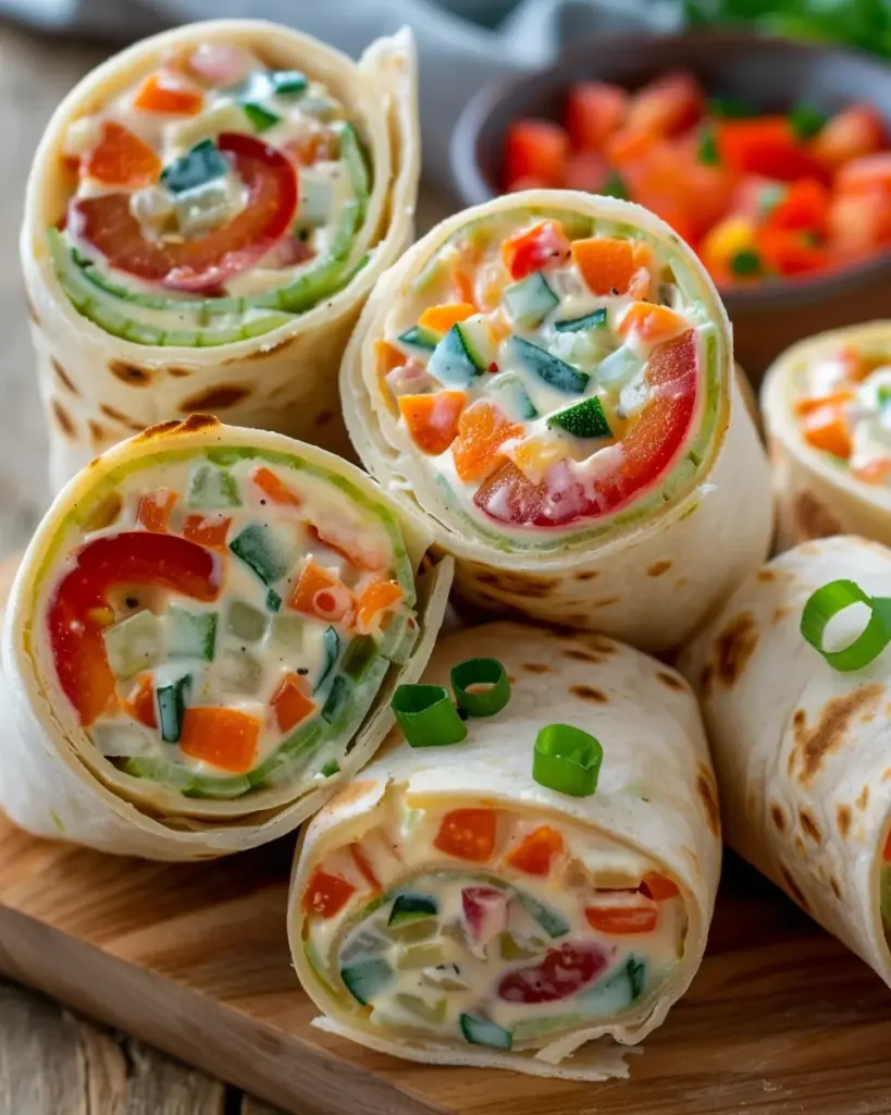 Fresh Vegetable Tortilla Roll Ups